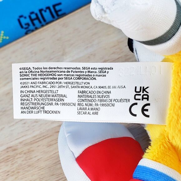 Jakks Pacific Sonic The Hedgehog TAILS 8" 2021 UltraSoft Stuffed Sega GO Plush - Picture 9 of 12